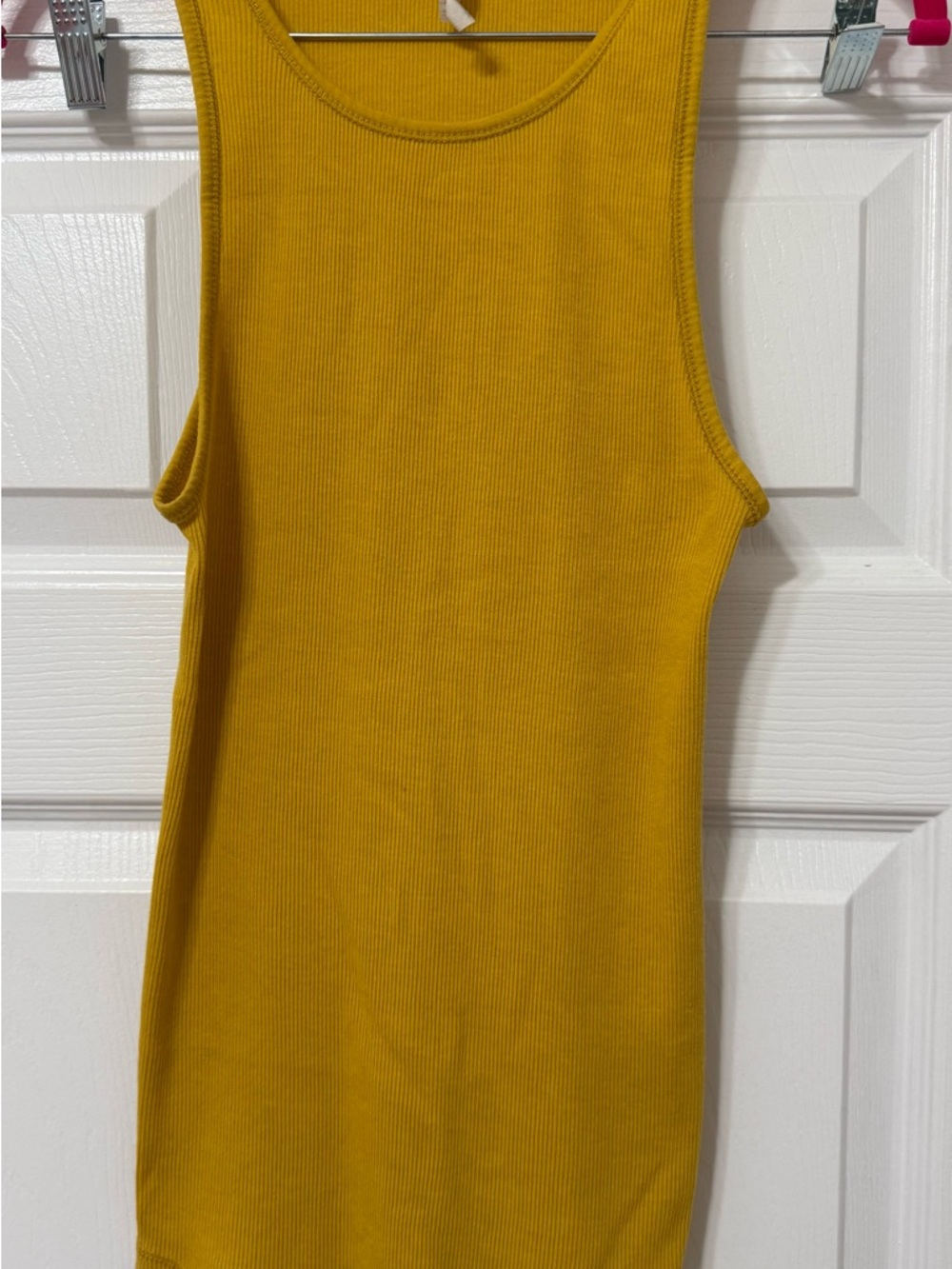Free People Ribbed Tank Top – Mustard Yellow Size M
